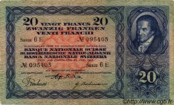 20 Francs SUISSE  1933 P.39d VF-