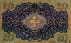 20 Francs SWITZERLAND  1933 P.39d VG