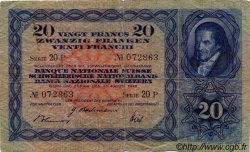 20 Francs SUISSE  1946 P.39o MB
