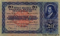 20 Francs SWITZERLAND  1947 P.39p F