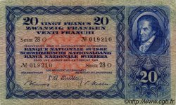 20 Francs SUISSE  1951 P.39s MBC