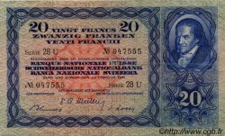 20 Francs SUISSE  1951 P.39s BB