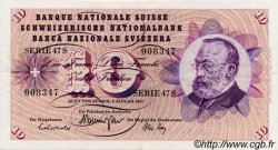 10 Francs SWITZERLAND  1967 P.45k XF