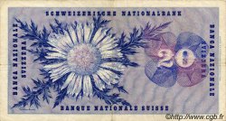 20 Francs SWITZERLAND  1954 P.46a VF
