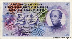20 Francs SWITZERLAND  1967 P.46n VF+
