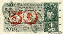 50 Francs SWITZERLAND  1955 P.47a VF+