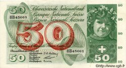 50 Francs SWITZERLAND  1957 P.47b AU+