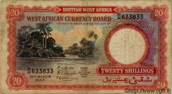 20 Shillings BRITISH WEST AFRICA  1953 P.10a F-