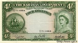 4 Shillings BAHAMAS  1953 P.13c SPL