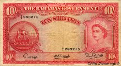 10 Shillings BAHAMAS  1953 P.14a MB a BB