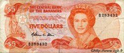 5 Dollars BAHAMAS  1984 P.45a TB+