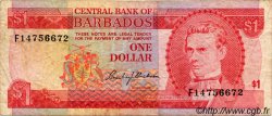 1 Dollar BARBADOS  1973 P.29a BC
