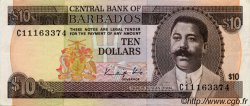 10 Dollars BARBADOS  1986 P.38v. VF+