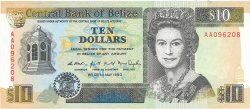 10 Dollars BELIZE  1990 P.54a
