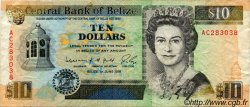 10 Dollars BELICE  1991 P.54b BC+