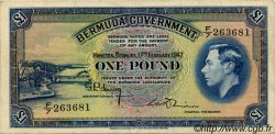 1 Pound BERMUDA  1947 P.16 VF+