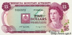 5 Dollars BERMUDA  1981 P.29b UNC