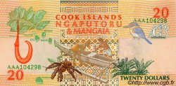 20 Dollars ISOLE COOK  1992 P.09a FDC