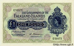 1 Pound FALKLANDINSELN  1967 P.08a ST