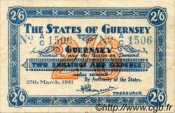 2 Shillings 6 Pence GUERNSEY  1941 P.18 VF