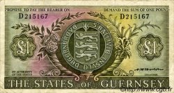 1 Pound GUERNSEY  1969 P.45b q.BB