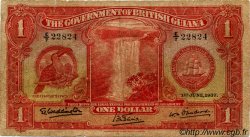 1 Dollar GUYANA  1937 P.12a q.MB