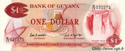 1 Dollar GUYANA  1989 P.21f FDC