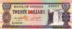 20 Dollars GUYANA  1989 P.27 ST