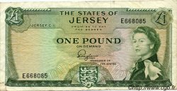 1 Pound JERSEY  1963 P.08a F+