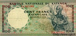 100 Francs KATANGA  1962 P.12a VF