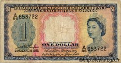 1 Dollar MALAYA e BRITISH BORNEO  1953 P.01a q.MB