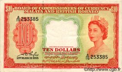 10 Dollars MALAYA and BRITISH BORNEO  1953 P.03a VF+