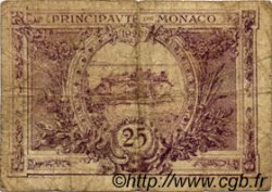 25 Centimes violet MONACO  1920 P.02a B