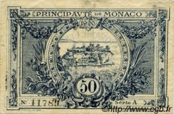 50 Centimes MONACO  1920 P.03a BC+