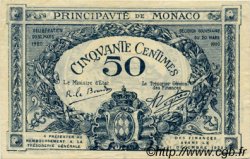 50 Centimes MONACO  1920 P.03a VZ