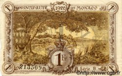 1 Franc MONACO  1920 P.04b VF+