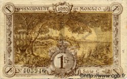 1 Franc MONACO  1920 P.04b BC+