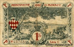 1 Franc MONACO  1920 P.05 MB