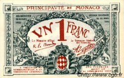 1 Franc Spécimen MONACO  1920 P.05rs fST+