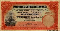 5 Pounds PALESTINA  1929 P.08b MB