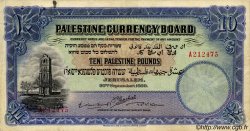 10 Pounds PALESTINE  1929 P.09b VF