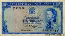 10 shillings RHODESIA  1964 P.24 F
