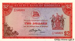 2 Dollars RHODESIA  1977 P.31b UNC