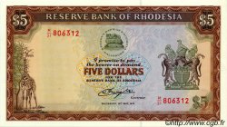 5 Dollars RHODESIA  1979 P.32c q.FDC