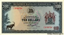 10 Dollars RHODESIA  1976 P.37a q.FDC
