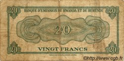 20 Francs RWANDA BURUNDI  1960 P.03 SGE