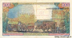 10 NF sur 500 Francs Pointe à Pitre SAN PEDRO Y MIGUELóN  1960 P.33 BC+