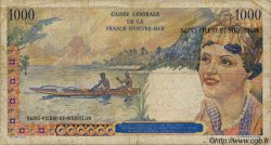 20 NF sur 1000 Francs Union Française SAINT-PIERRE UND MIQUELON  1960 P.34 SGE