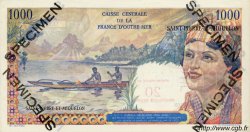 20 NF sur 1000 Francs Union Française Spécimen SAN PEDRO Y MIGUELóN  1960 P.34s SC+