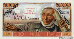100 NF sur 5000 Francs Schoelcher Spécimen SAINT PIERRE AND MIQUELON  1960 P.35s UNC-